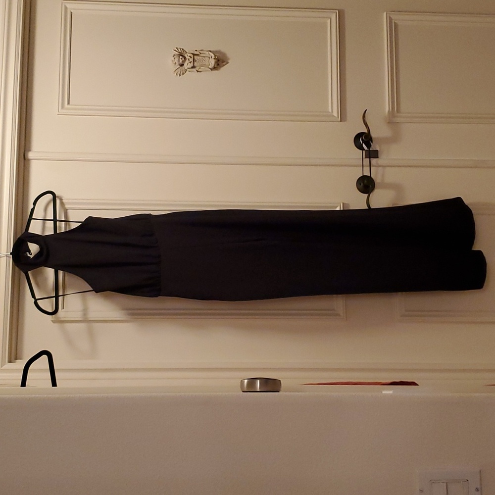 Lulu's black XS halter jumpsuit